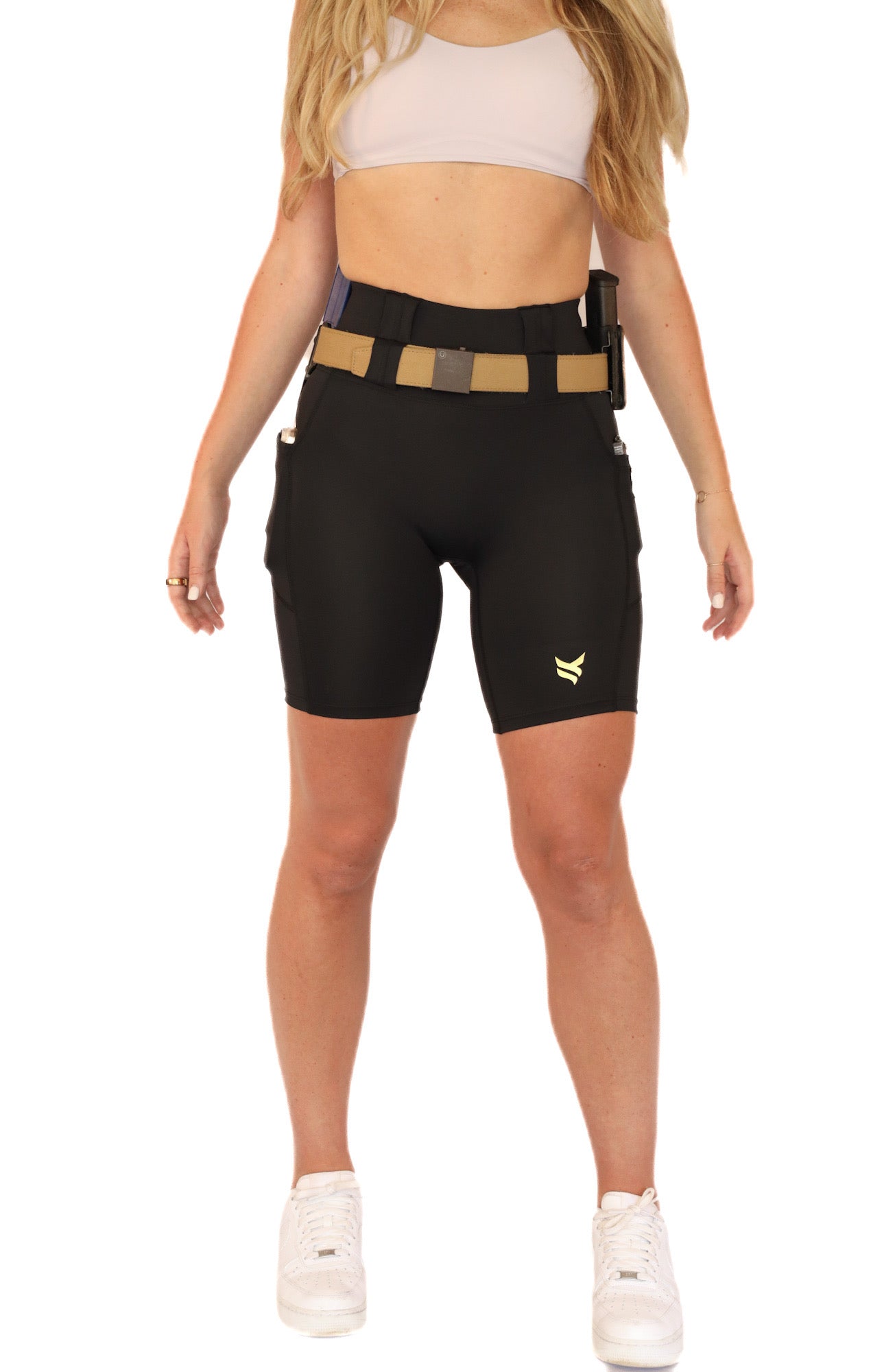 NEW High Rise FlexCarry™ Biker Shorts, Black