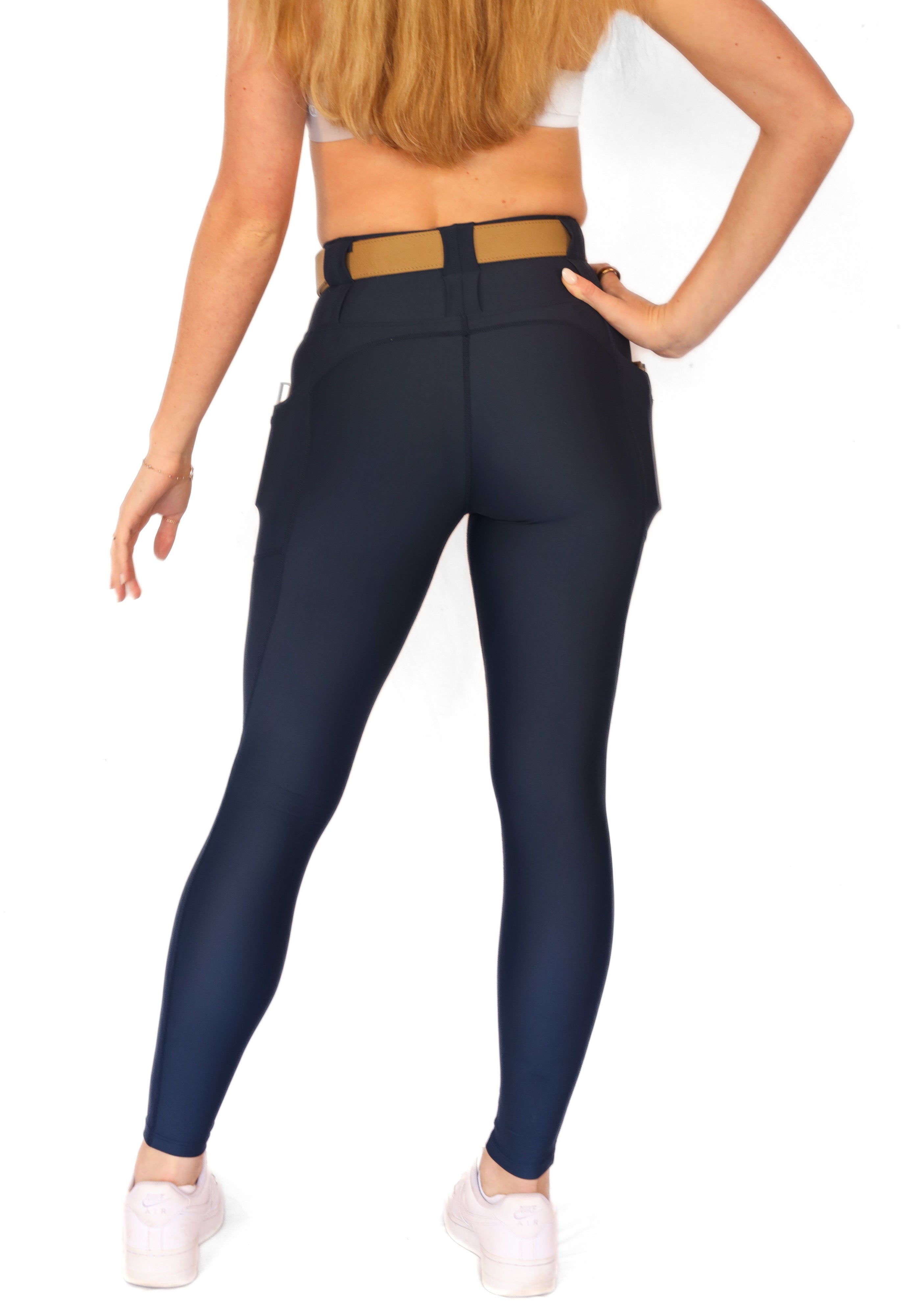 Signature High Rise Concealed Carry Leggings with new FlexCarry Waistband- Navy (Thick, Double-Brushed Fall/Winter Fabric)