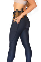 Signature High Rise Concealed Carry Leggings with new FlexCarry Waistband- Navy (Thick, Double-Brushed Fall/Winter Fabric)