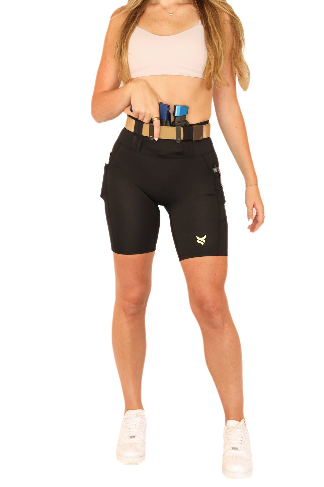 NEW High Rise FlexCarry™ Biker Shorts, Black