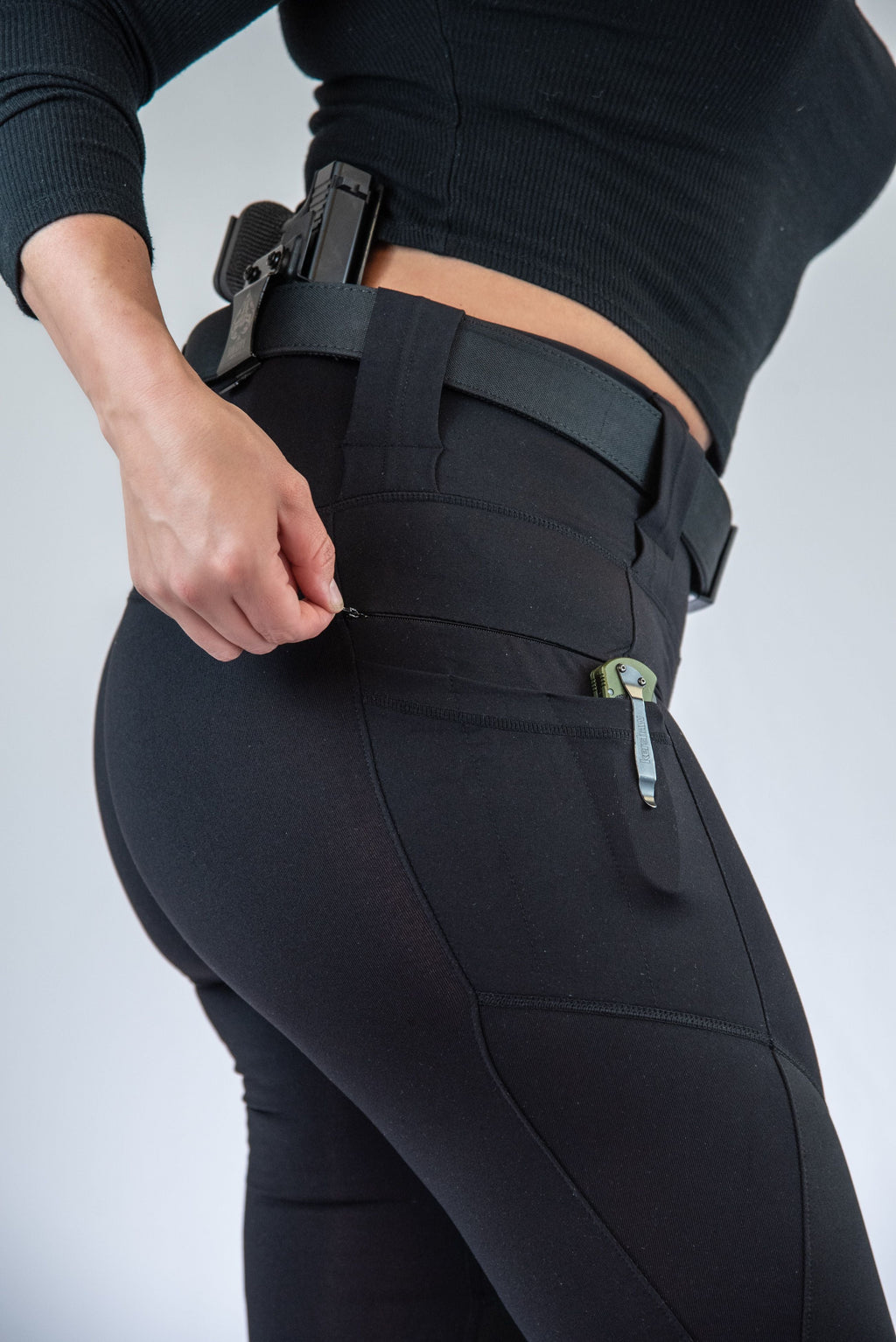 Womens High Rise Conceal Carry Tactical Leggings