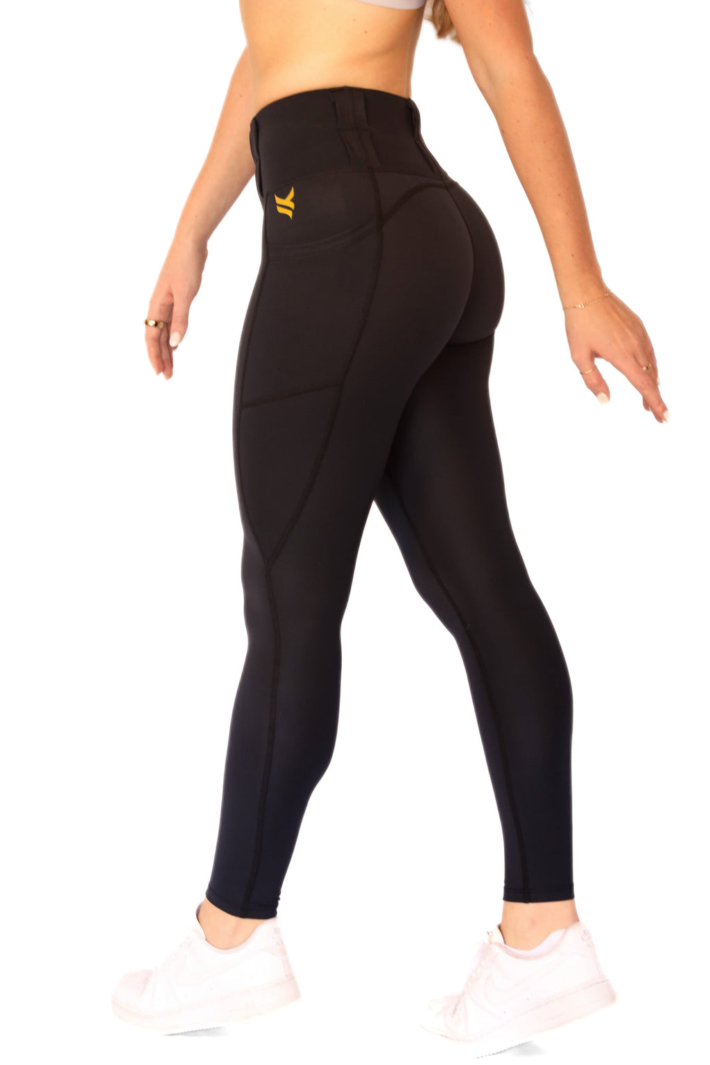 Signature High Rise Concealed Carry Leggings with new FlexCarry Waistband- Black (Thick, Double-Brushed Fall/Winter Fabric)
