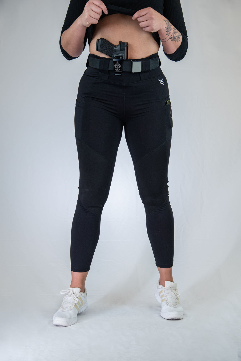 Womens High Rise Conceal Carry Tactical Leggings
