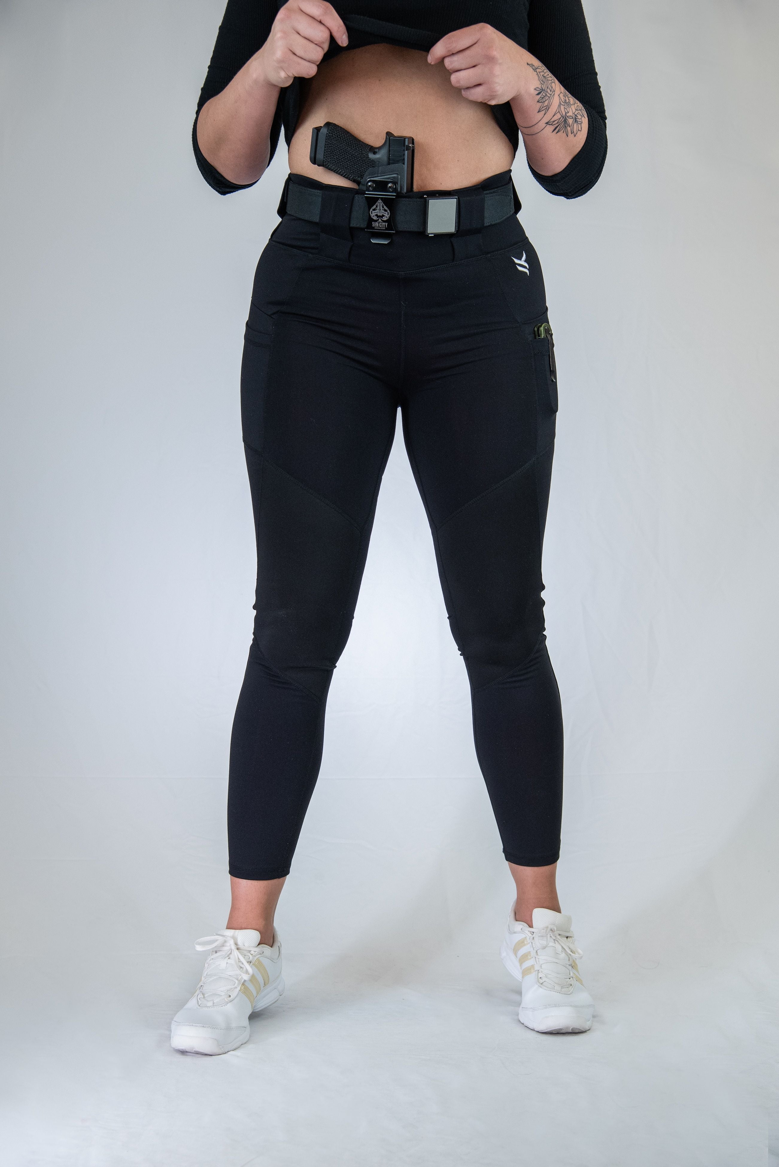 Womens High Rise Conceal Carry Tactical Leggings
