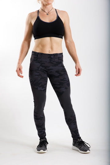 Crusader Leggings, Mid-Rise, Dark Camo