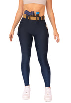 Signature High Rise Concealed Carry Leggings with new FlexCarry Waistband- Navy (Thick, Double-Brushed Fall/Winter Fabric)