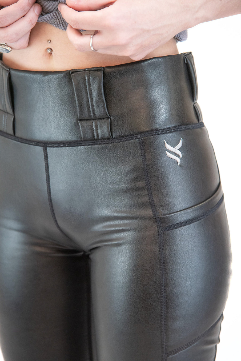 Concealed Carry Leather Leggings