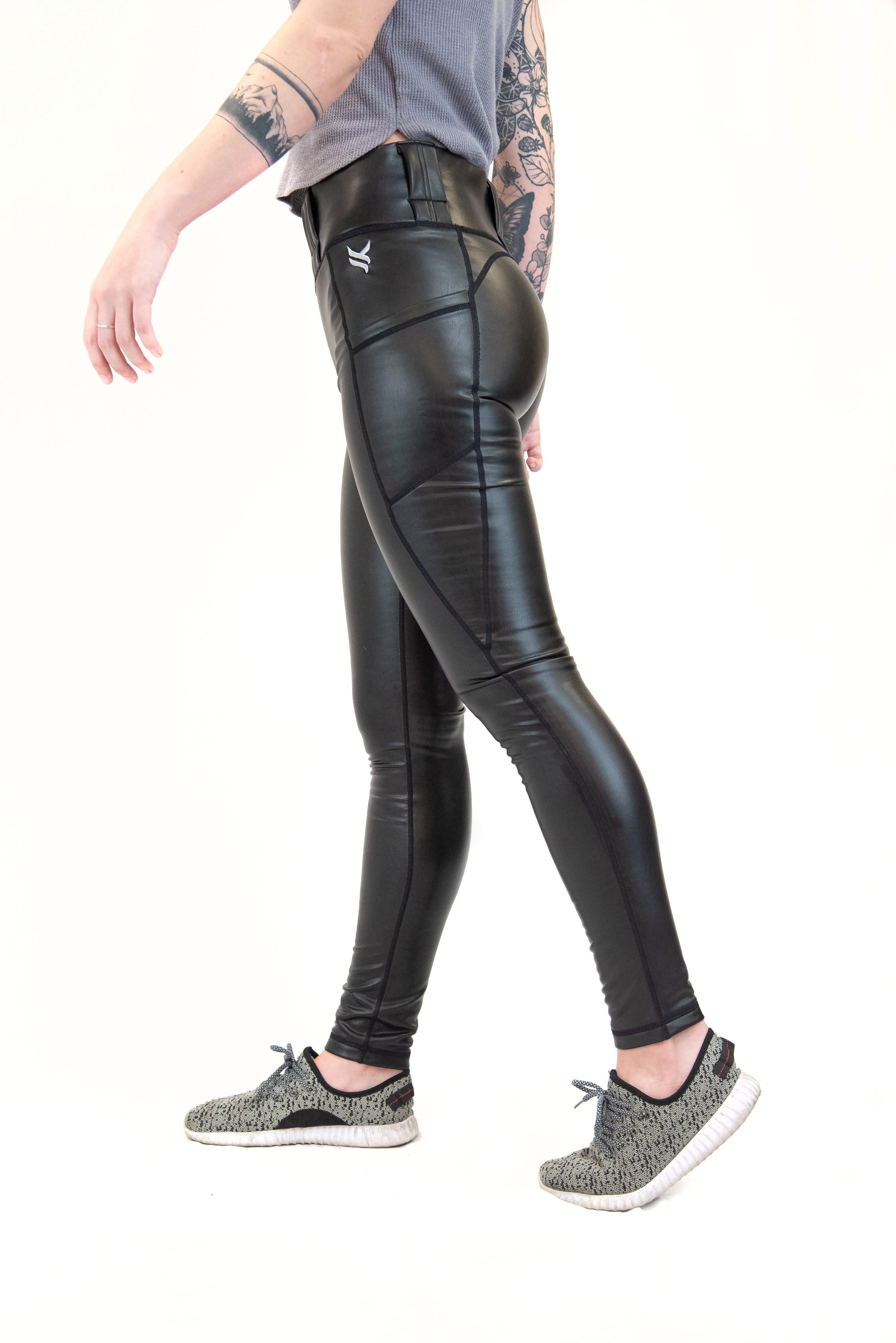 Concealed Carry Leather Leggings