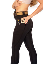 Signature High Rise Concealed Carry Leggings with new FlexCarry Waistband- Black (Thick, Double-Brushed Fall/Winter Fabric)