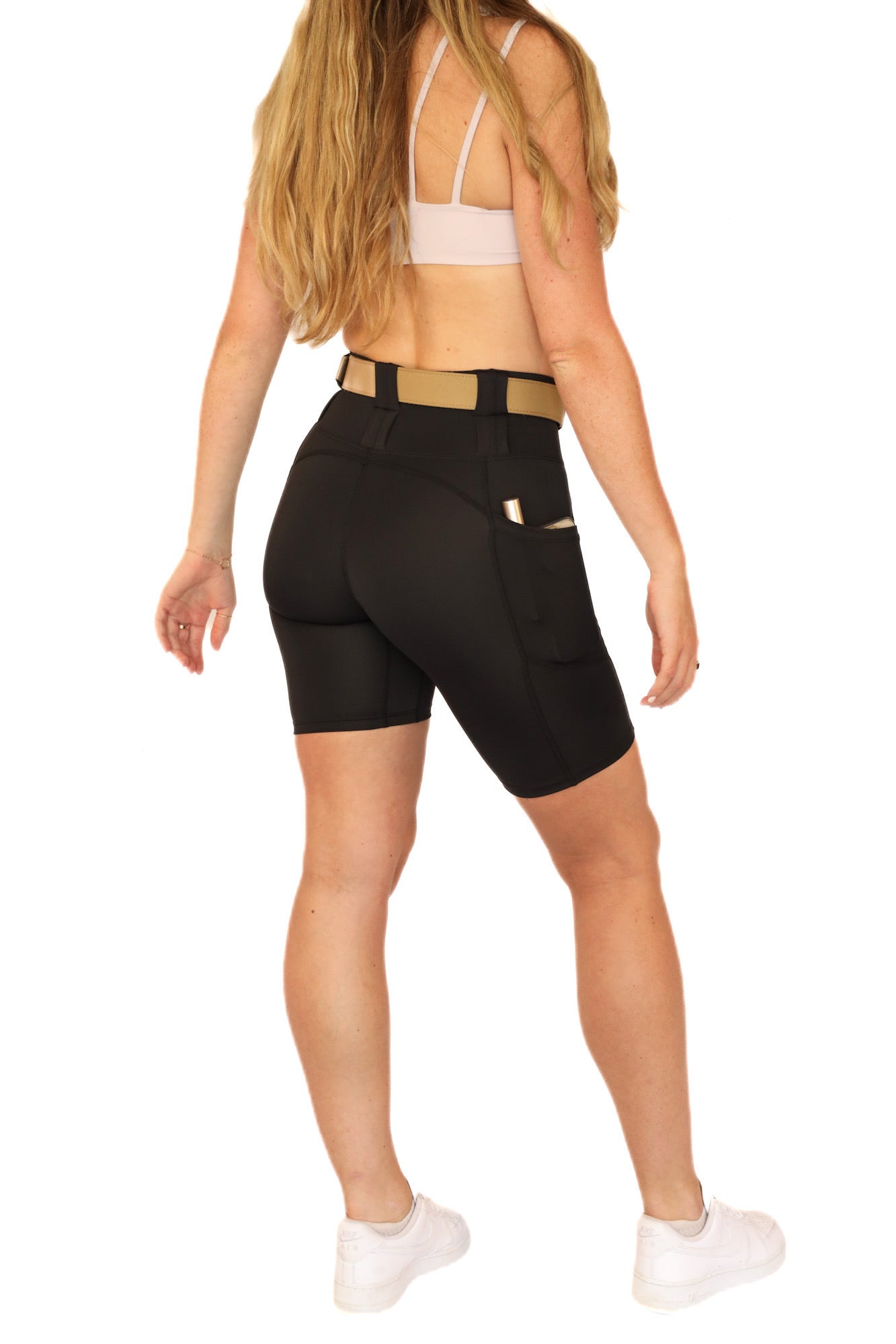 NEW High Rise FlexCarry™ Biker Shorts, Black