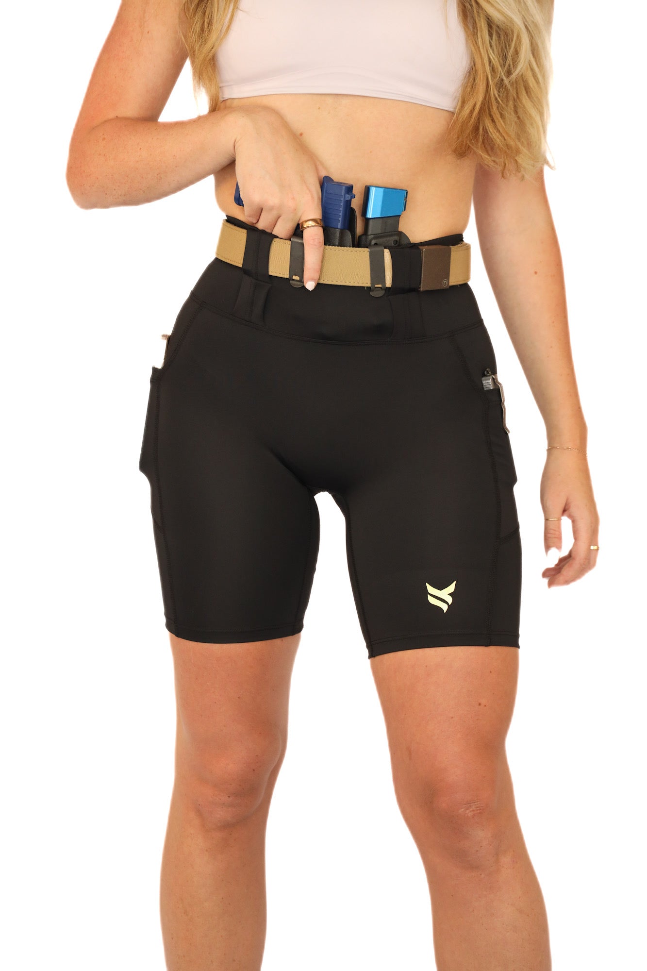 NEW High Rise FlexCarry™ Biker Shorts, Black