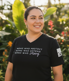 Moms Who Carry® V-Neck Tee - Black