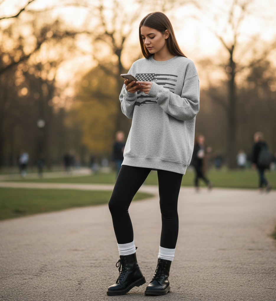 Gun Flag Crewneck Sweatshirt