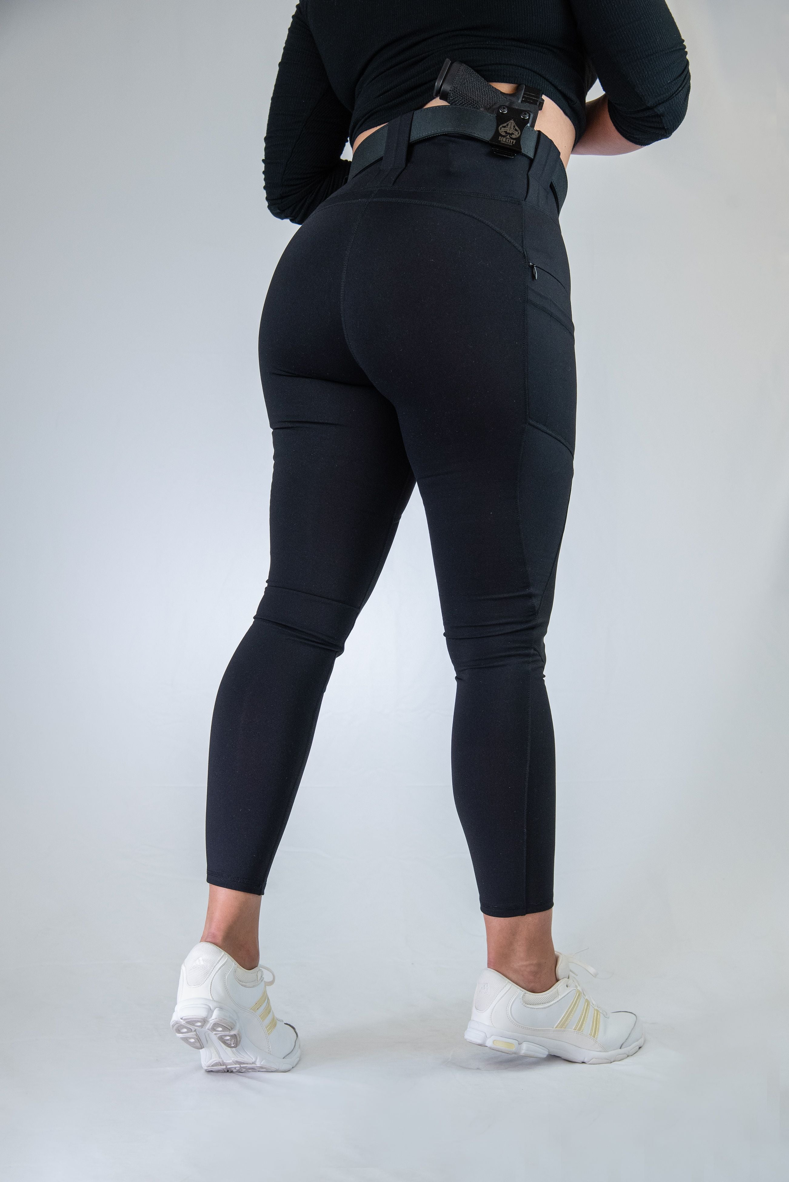 Womens High Rise Conceal Carry Tactical Leggings