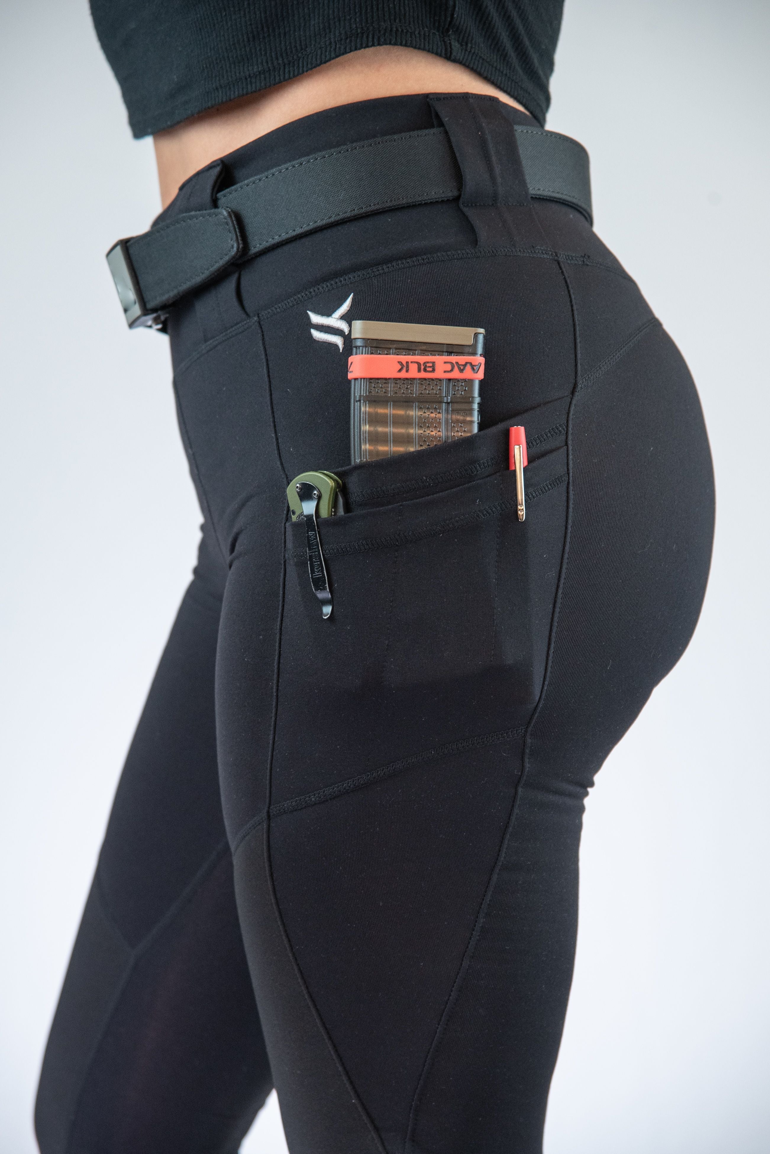 Womens High Rise Conceal Carry Tactical Leggings